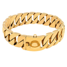 Load image into Gallery viewer, Strong Metal Dog Chain Collars Stainless Steel Pet Training Choke Collar For Large Dogs Pitbull Bulldog Silver Gold Show Collar
