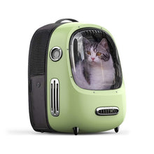 Load image into Gallery viewer, Portable Cat Carrier Backpack Travel Space Capsule for Cat and Small Dog Ventilated Pet Carrier Backpack with Inbuilt Fan Light
